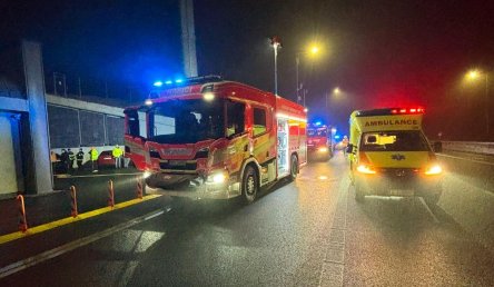 Noční cvičení IZS v tunelu Pohůrka